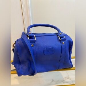 Terzetto Royal Blue Leather Satchel